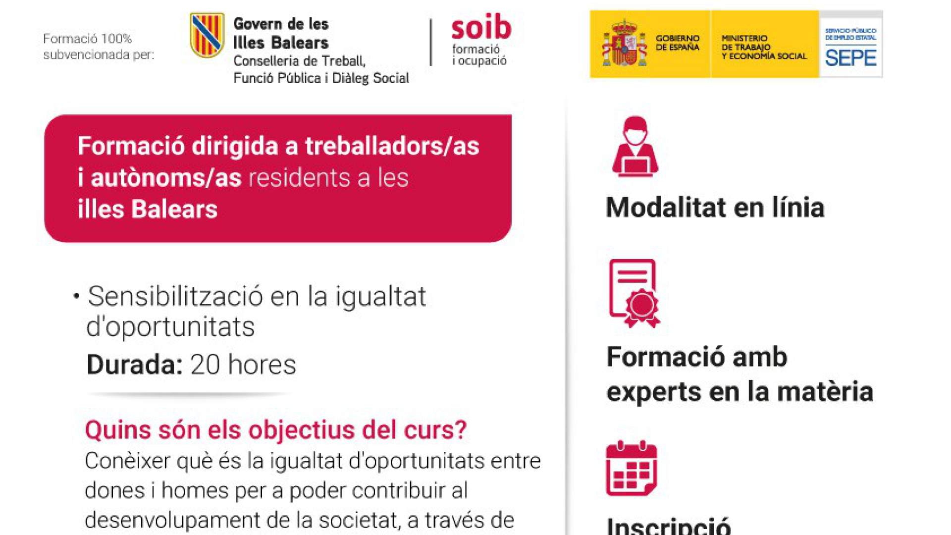 Sensibilización en la igualdad de oportunidades