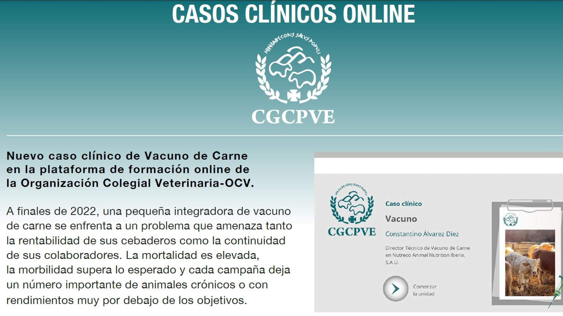 CASO CLÍNICO ONLINE: "Vacuno de Carne"