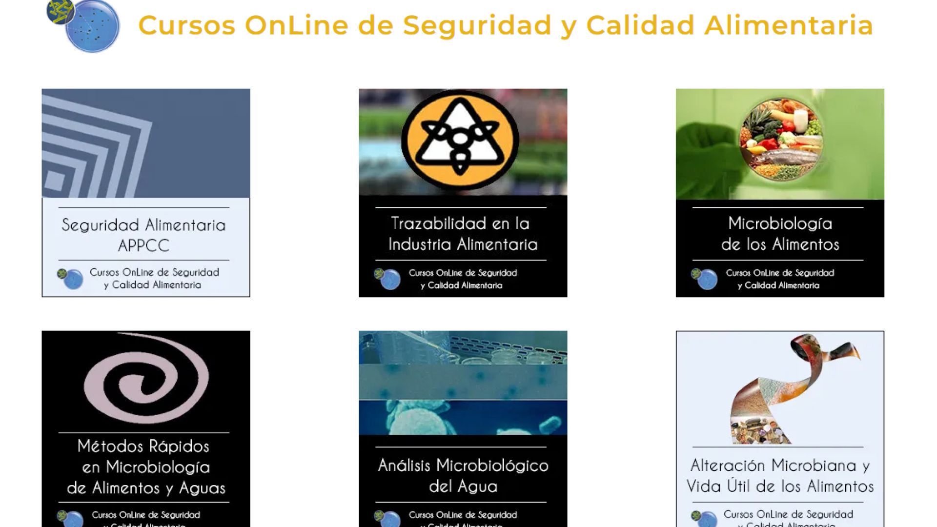 Cursos OnLine de Seguridad y Calidad Alimentaria